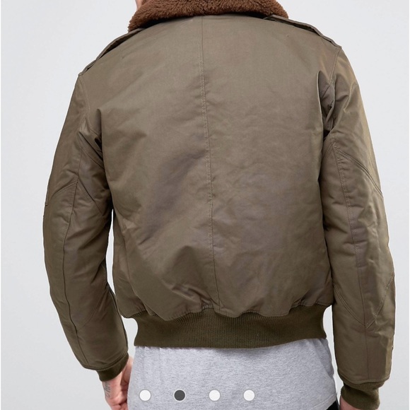 Polo Ralph Lauren Shearling Collar/Down Bomber Jacket Size M - Picture 15 of 15